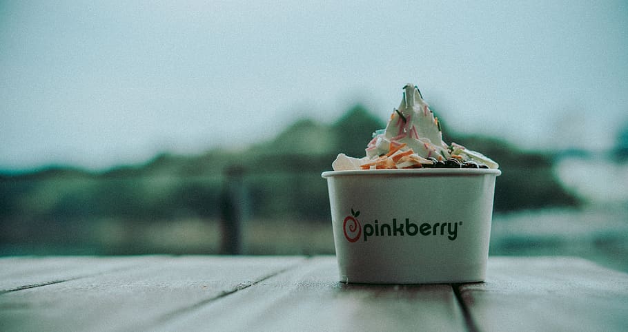 Close-Up Photo of Ice Cream Cup, blur, cold, delicious, depth of field HD wallpaper