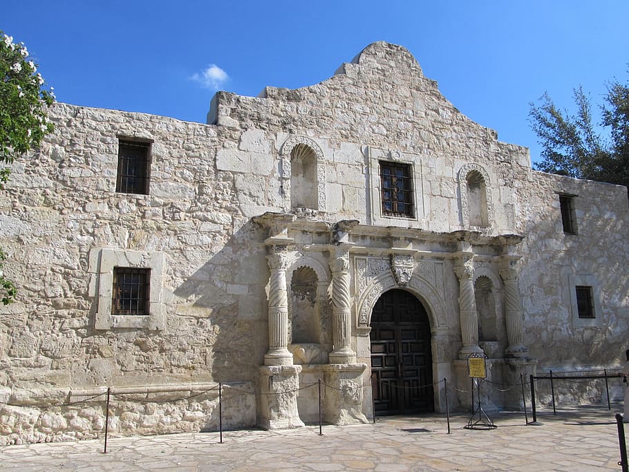 alamo, downtown, construction, architecture, old, building, HD wallpaper
