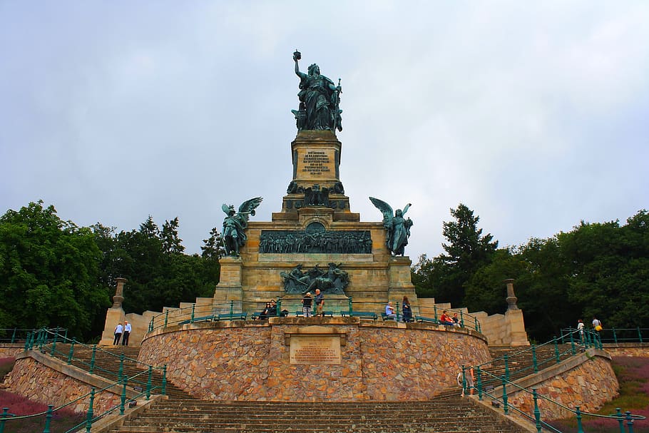 monument, germania, the niederwalddenkmal, statue, rüdesheim, HD wallpaper