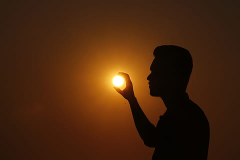 sunset, shadow, shadow man, evening, outdoor, sunlight, nature HD wallpaper