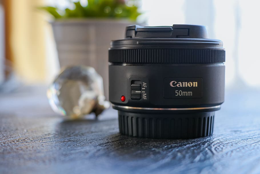Close-Up Photography of Camera Lens, 50mm, blur, bokeh, brand