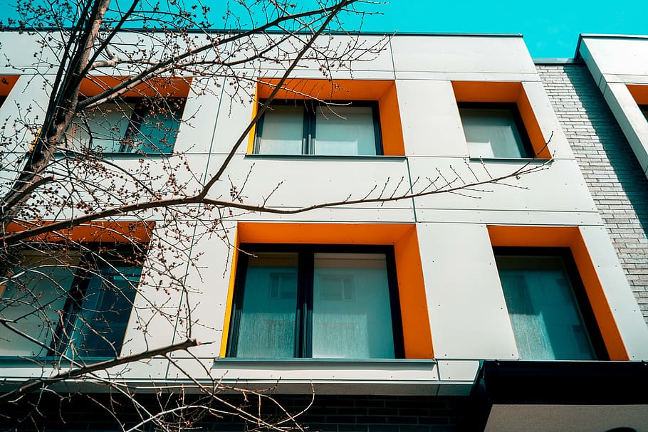 Architectural Photography Of White Building, apartment, architecture HD wallpaper
