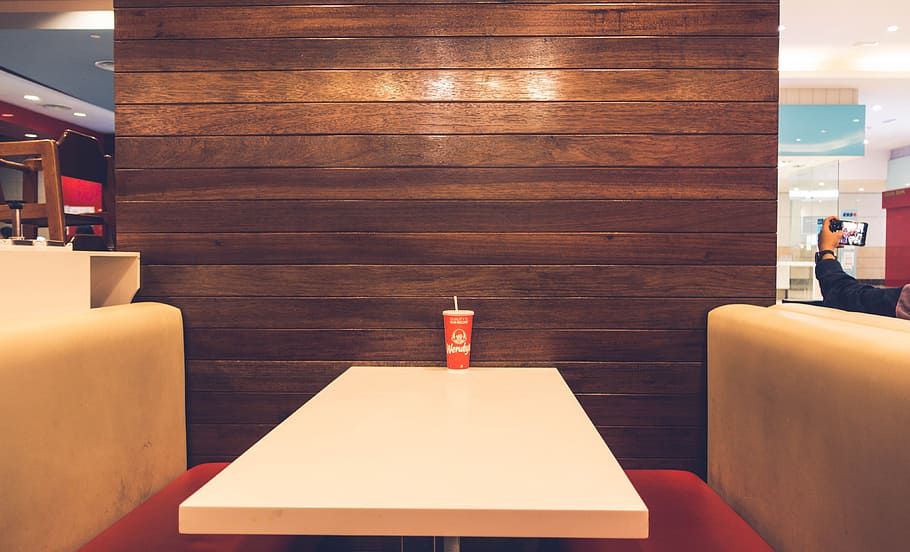 Red Disposable Cup on White Table, clean, drink, indoors, inside HD wallpaper