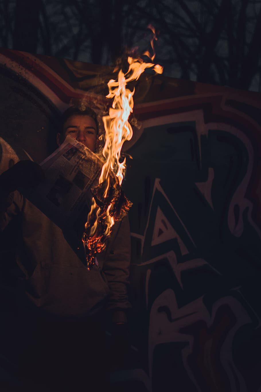 man burning printer paper, real people, heat - temperature, one person HD wallpaper