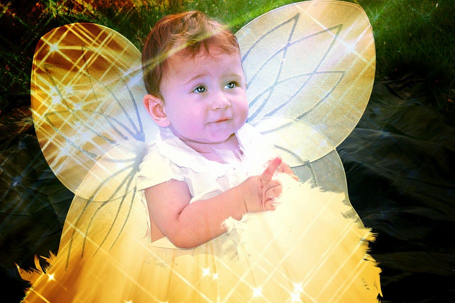 HD wallpaper: angel, kid, child, wings