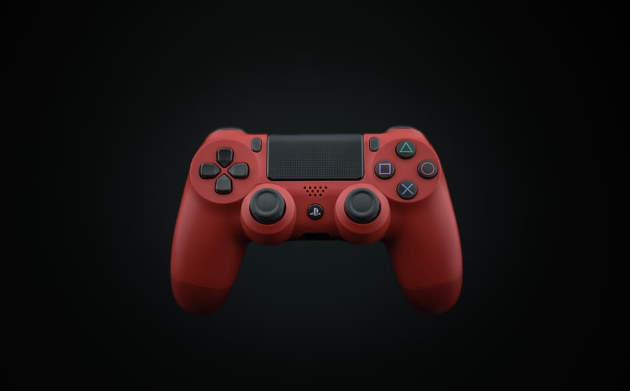 HD wallpaper: Photo Of Red And Black Sony Ps4 Dualshock4, control,  controller | Wallpaper Flare