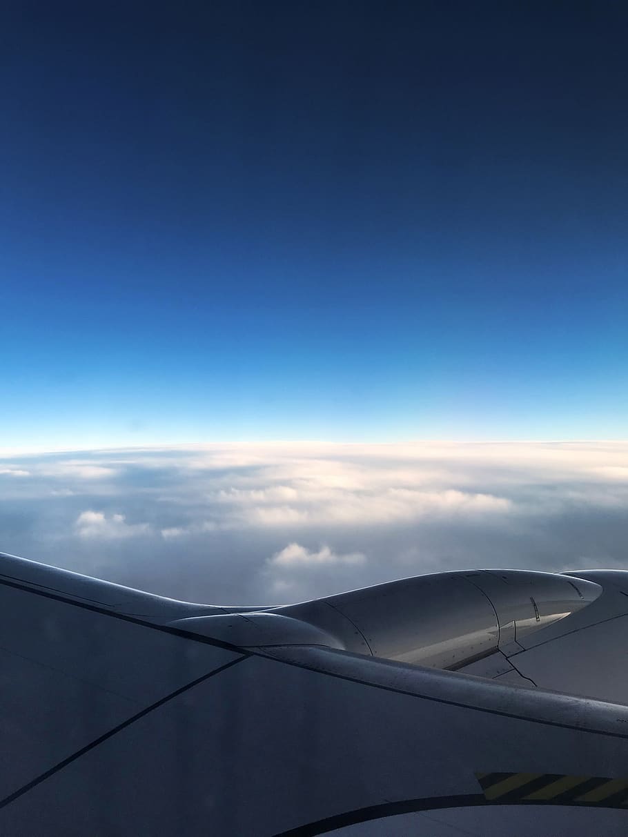 plane on mid air, vehicle, aircraft, transportation, nature, outdoors HD wallpaper