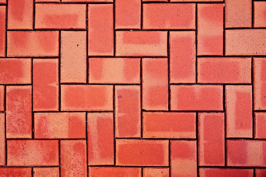 brick, paving, brickwork, street, surface, underfoot, pink brick, HD wallpaper