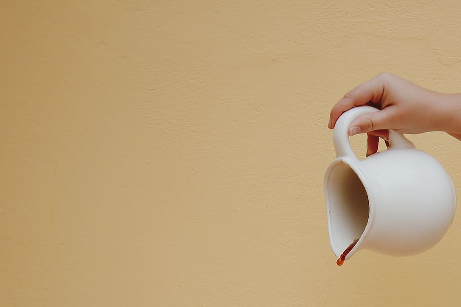 Person Pouring Holding Kettle, ceramic, close-up, focus, hand HD wallpaper