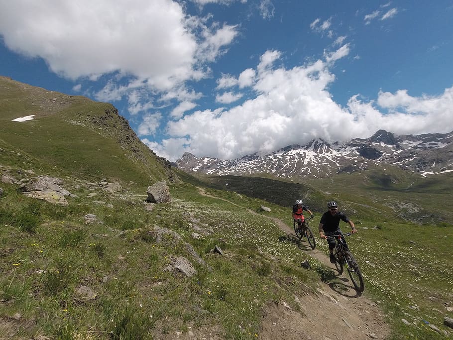 italy, cogne, mountain, alps, adventures, mtb, mountain bike, HD wallpaper