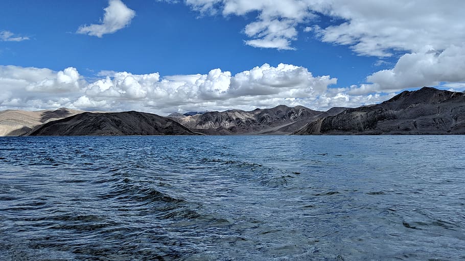 pangong tso, mountain, water, cloud - sky, scenics - nature HD wallpaper