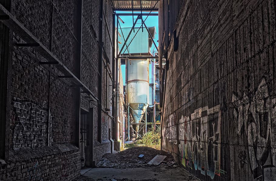 architecture, abandoned, old, building, warehouse, empty, brick HD wallpaper