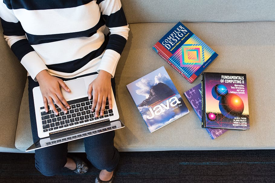 developer, books, java, computer, laptop, coding, programmers HD wallpaper