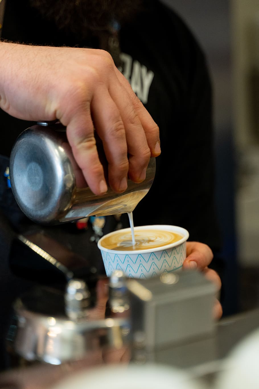 cup, coffee cup, omaha, archetype coffee, human, person, latte HD wallpaper