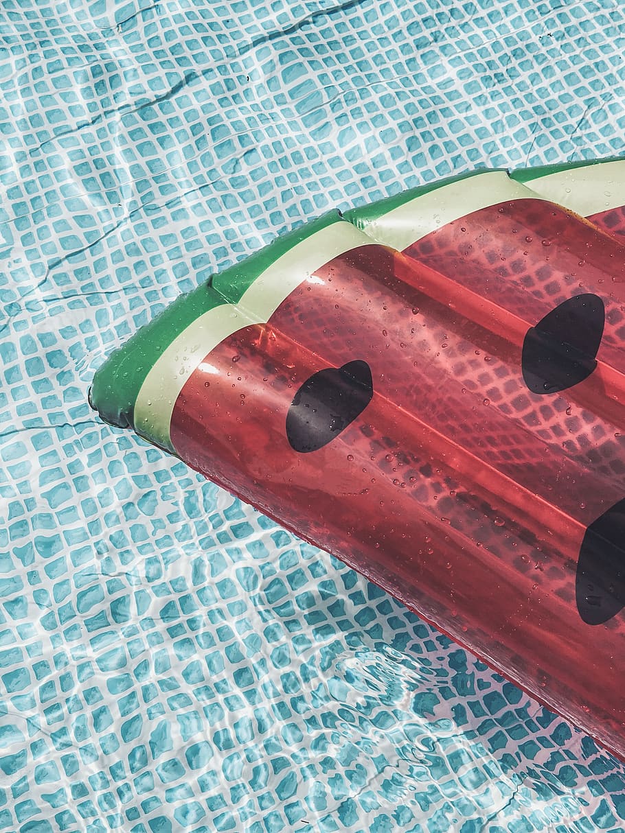 Watermelon Floater, art, bright, color, design, floating, leisure HD wallpaper
