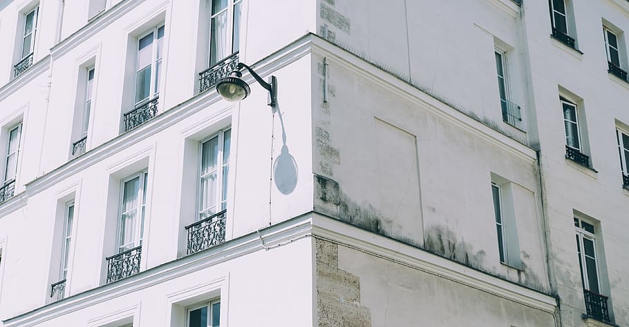 black wall lamp during daytime, paris, building, france, architecture HD wallpaper