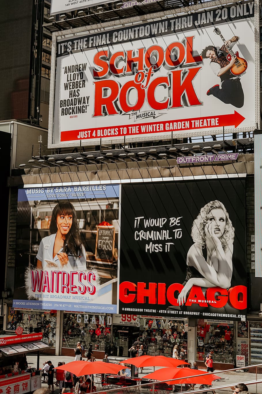 assorted-color billboards, text, communication, western script HD wallpaper