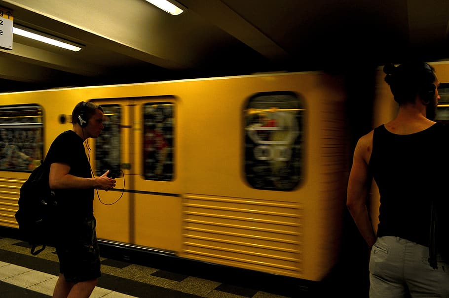 berlin, germany, metro, subway, yellow, underground, mode of transportation HD wallpaper
