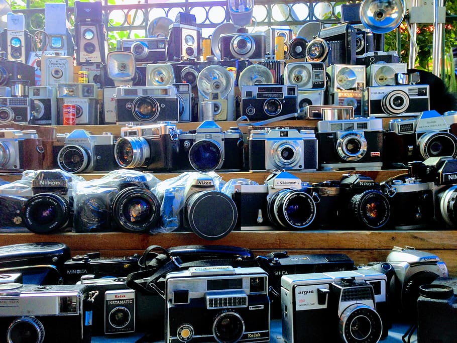 camera, electronics, machine, wheel, digital camera, art, market HD wallpaper