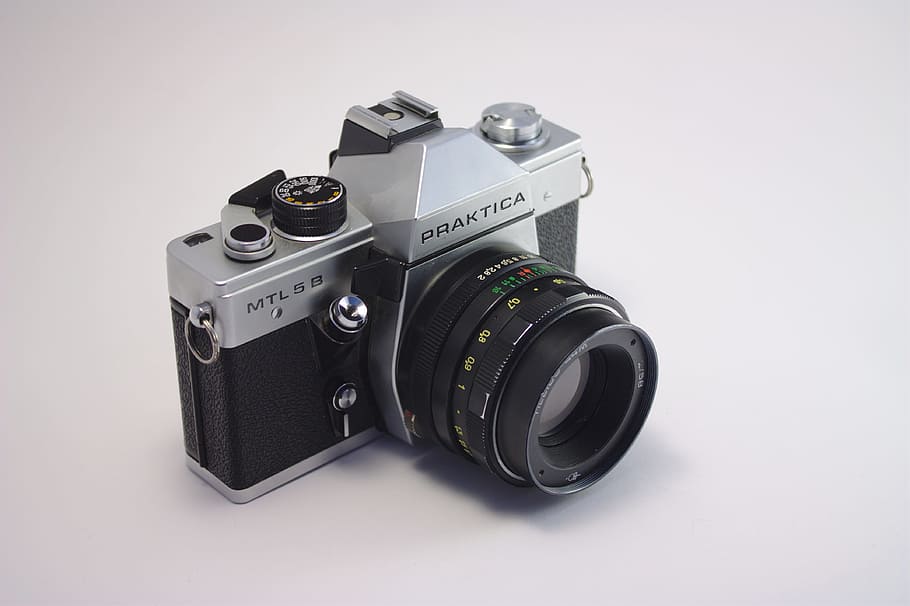 Close-Up Photography of Praktica Camera, analog camera, Analogue HD wallpaper