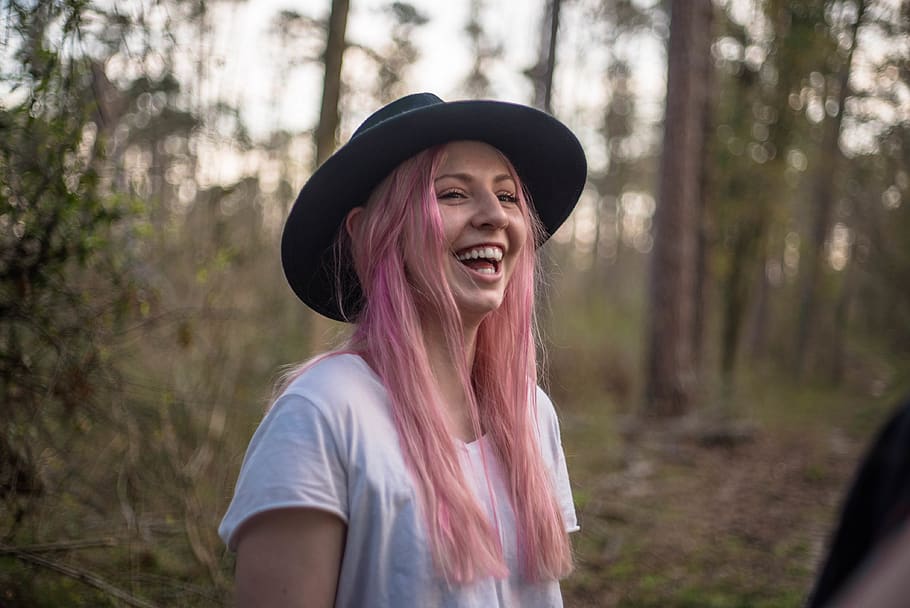 hat, clothing, apparel, human, person, teen, smile, cowboy hat HD wallpaper