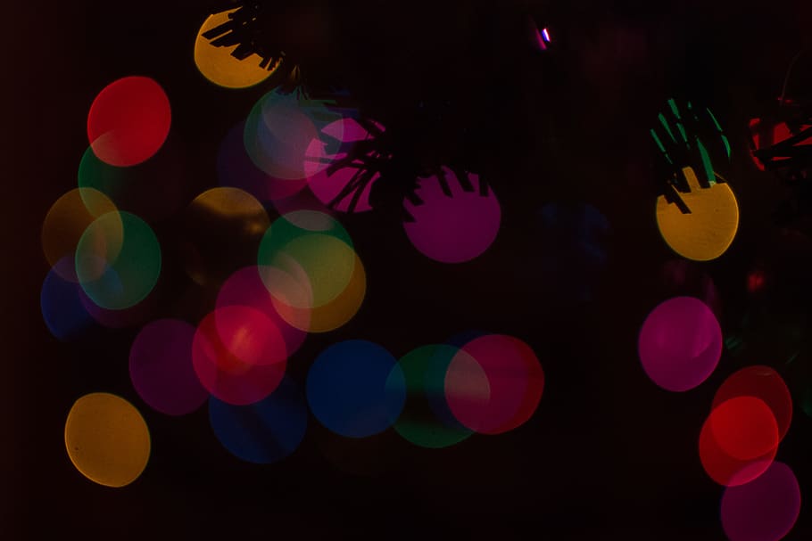 christmas, bokeh, tree, lights, holiday, illuminated, multi colored HD wallpaper