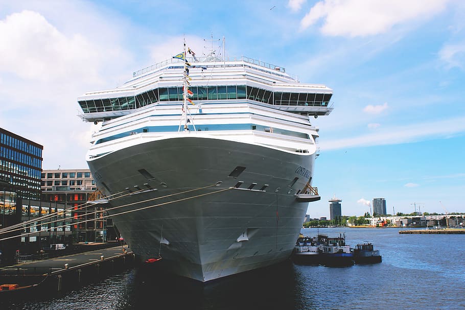 Cruise Ship in Port, various, boat, boats, architecture, nautical vessel HD wallpaper