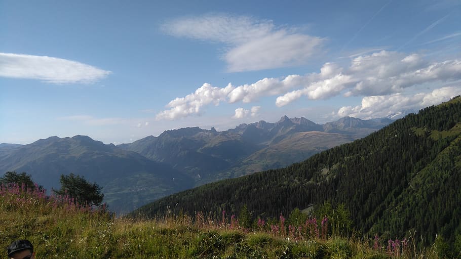 nature, mountains, summer, green, grass, belle-plagne, savoie HD wallpaper