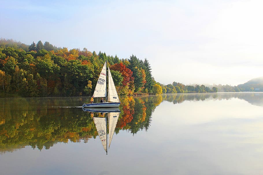 waters, lake, river, reflection, nature, sky, landscape, scenic HD wallpaper