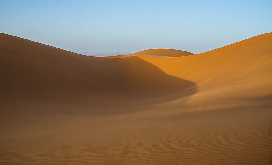 morocco, erg chebbi, desert, sand, sky, dune, sand dune, landscape HD wallpaper