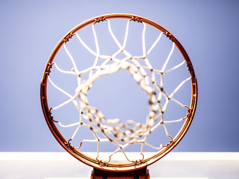 basketball hoop, sky, basketball - sport, circle, geometric shape HD wallpaper