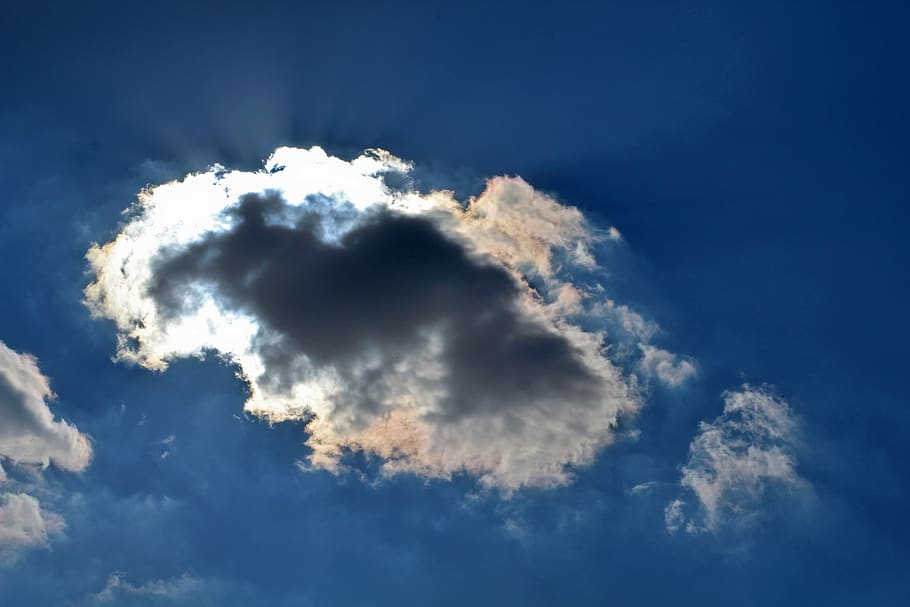 cloud, sky, atmosphere, cumulus, weather, cloud - sky, blue HD wallpaper