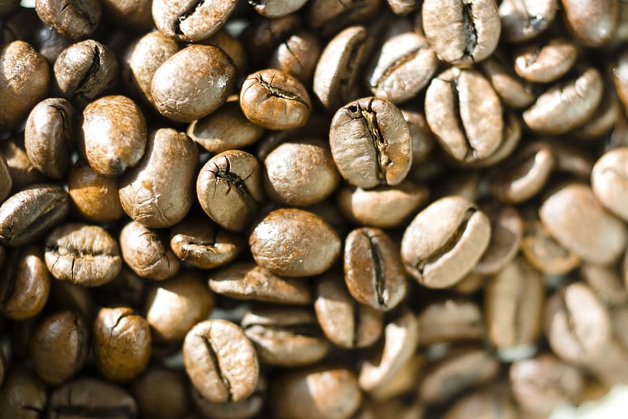 coffee, beans, brown, cafe, closeup, dark, food, grain, heap HD wallpaper