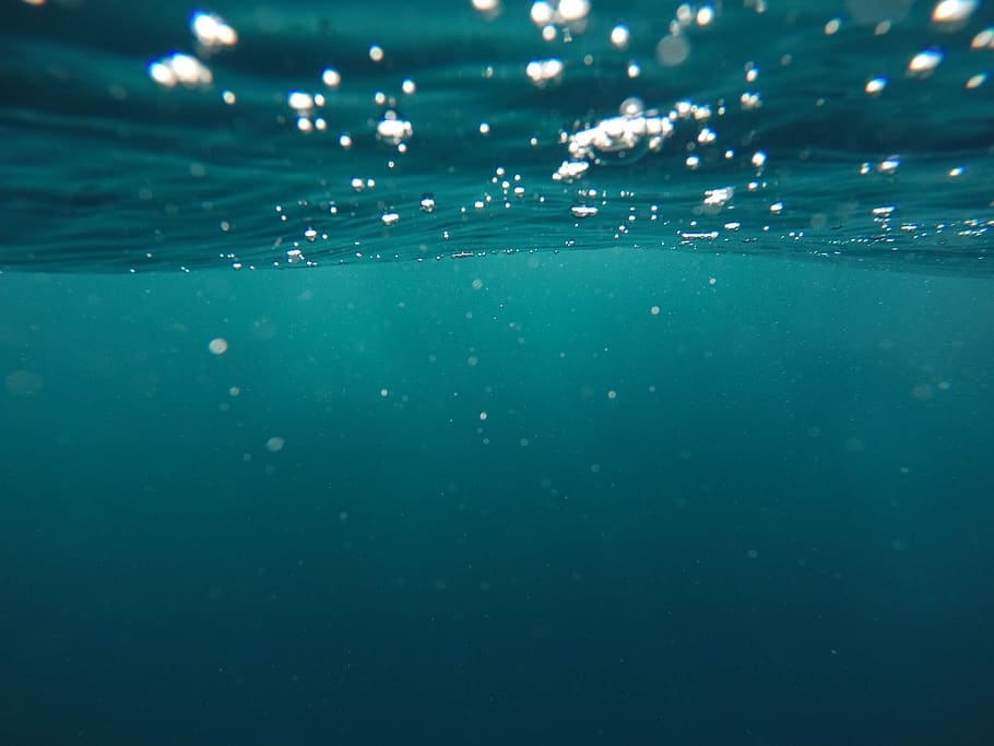 bubbles, ocean, sea, underwater, blue, no people, full frame HD wallpaper