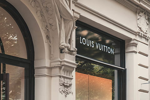 HD wallpaper: Supreme Louis Vuitton-painted building, water, red