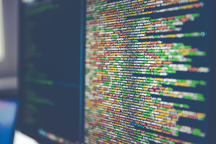 code, technology, monitor, computer, letters, screen, high tech HD wallpaper