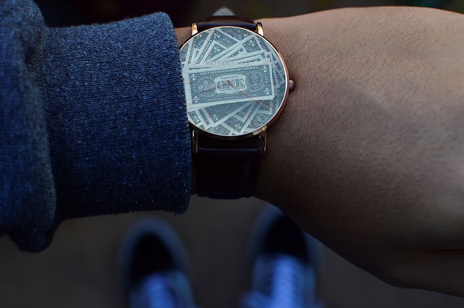 time, money, clock, dollar, seem, stress, pressure, work, shirring HD wallpaper