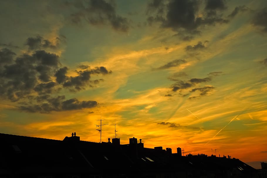 sky, clouds, sunset, nature, weather, mood, atmosphere, evening HD wallpaper