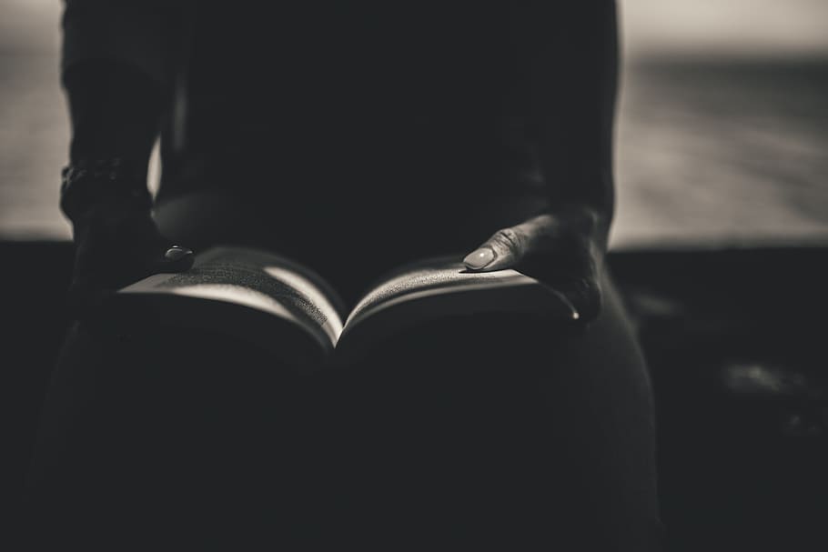 reading, sitting, book, activity, people, human body part, one person HD wallpaper