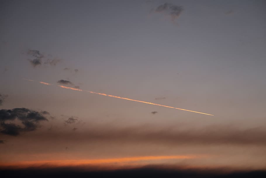 shooting star during sunset, nature, outdoors, adventure, leisure activities HD wallpaper