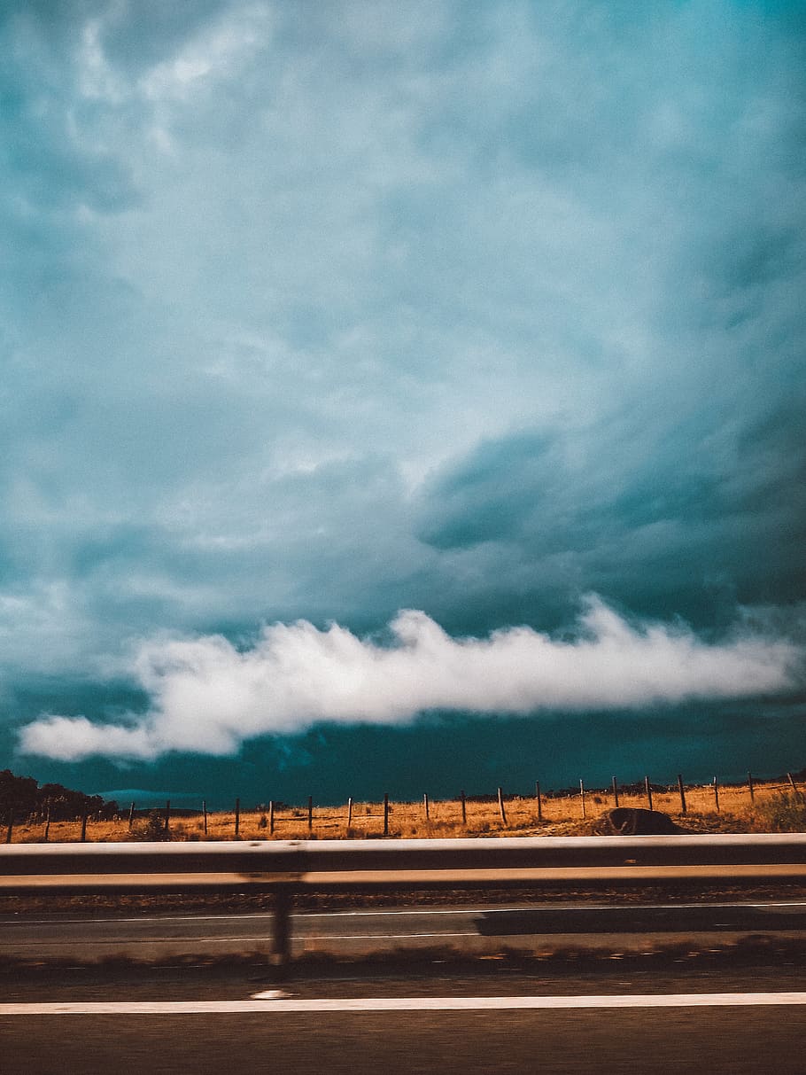 Cloudy Sky, clouds, road, cloud - sky, transportation, nature HD wallpaper