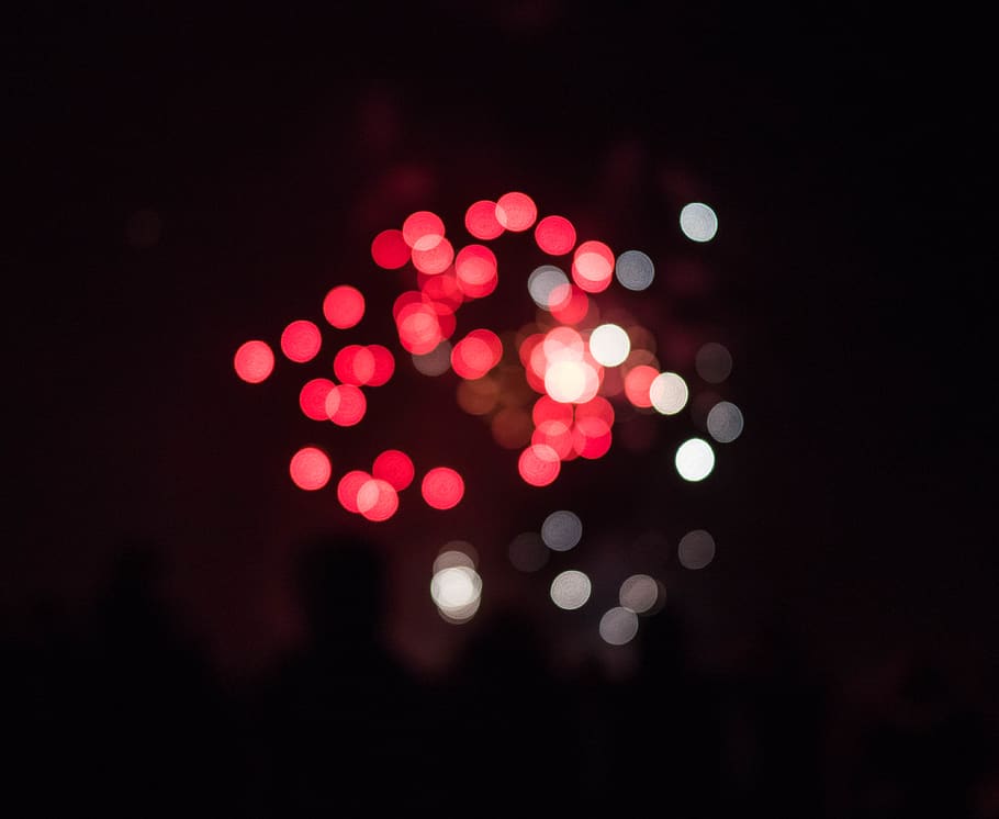 lights, fireworks, crowd, bokeh, photography, night, illuminated HD wallpaper