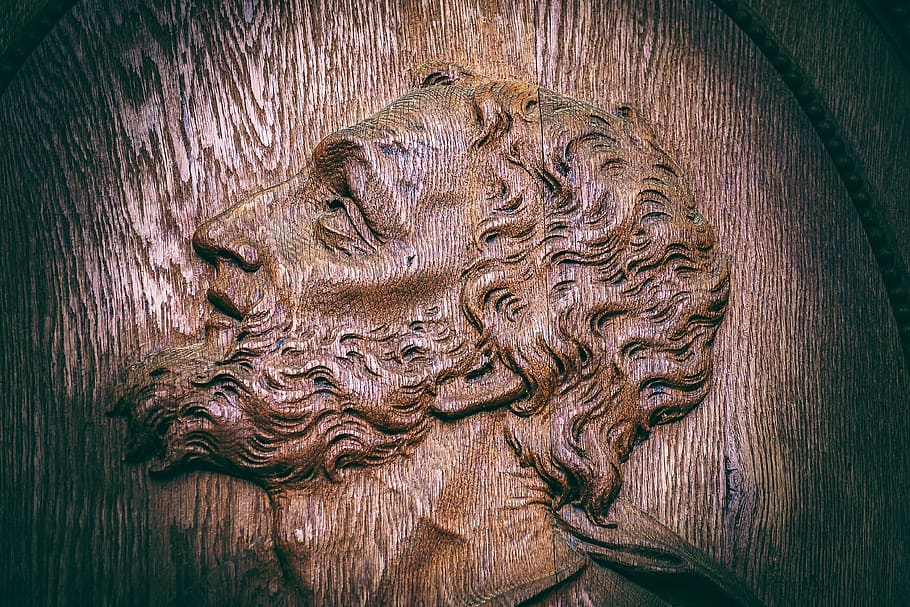 jesus, wood, face, wood carving, wooden structure, old, religion, HD wallpaper