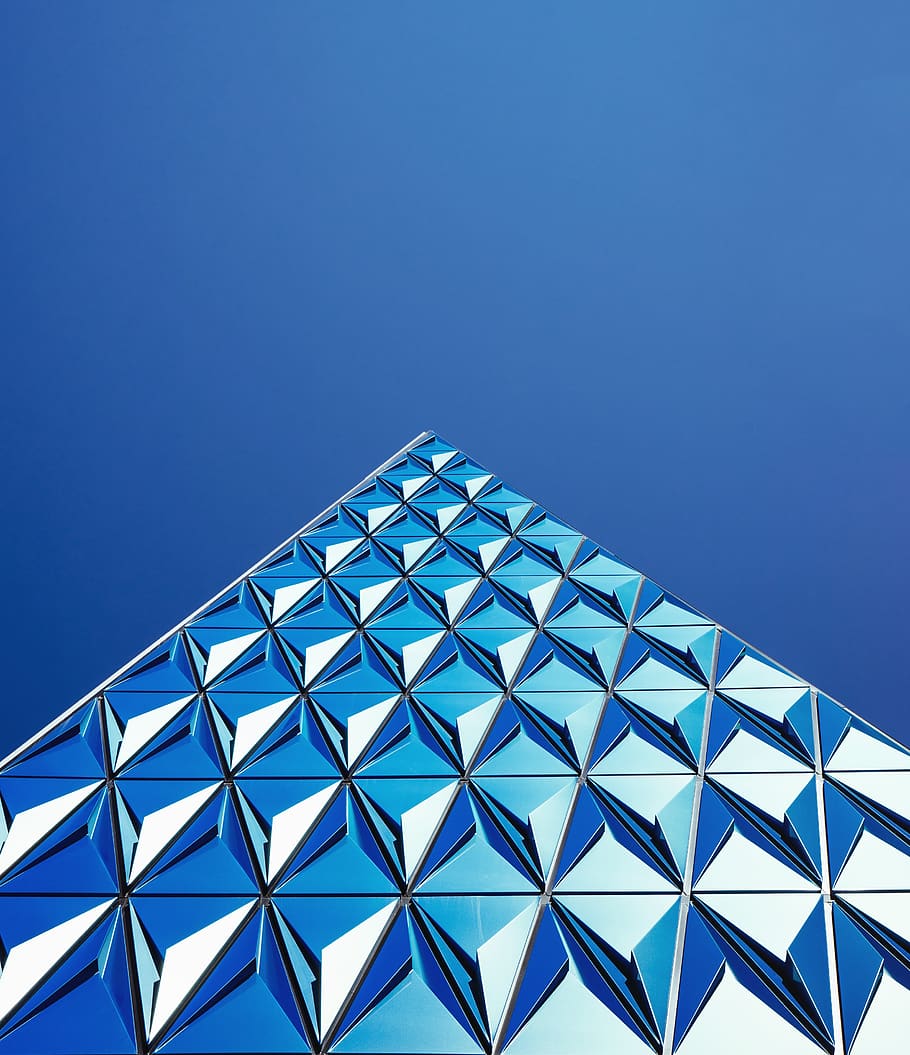 abstract, architectural, architecture, art, blue sky, bright HD wallpaper