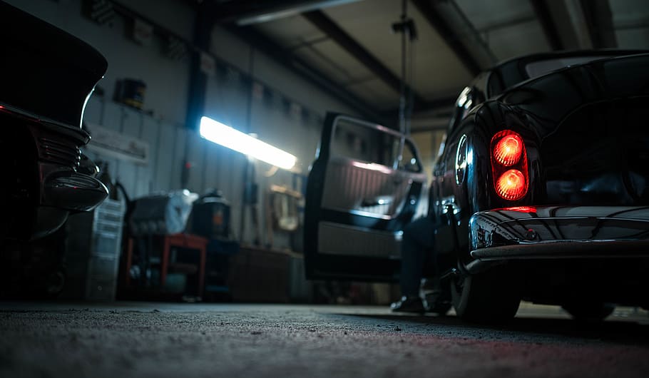 black car, mode of transportation, lighting equipment, motor vehicle HD wallpaper