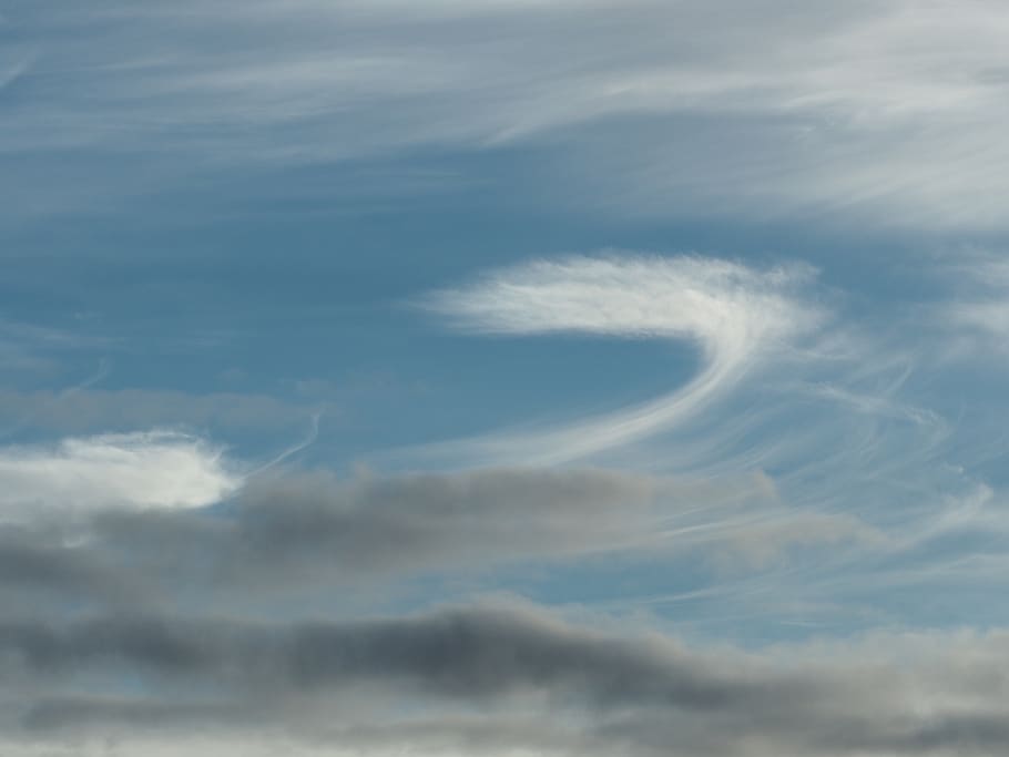 nature, outdoors, sky, cloud, weather, cumulus, azure sky, bird HD wallpaper