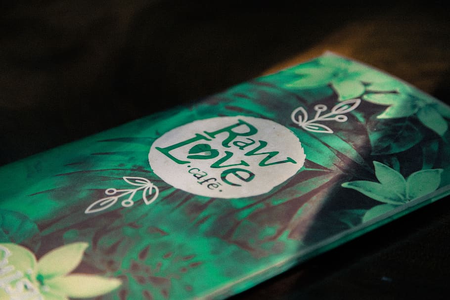 Raw Love cafe box, text, label, food, green, outdoors, coffee HD wallpaper