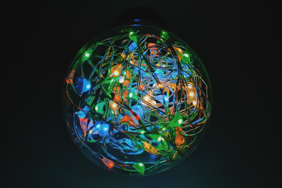 green and red light bulb, ornament, gemstone, jewelry, opal, bubble HD wallpaper