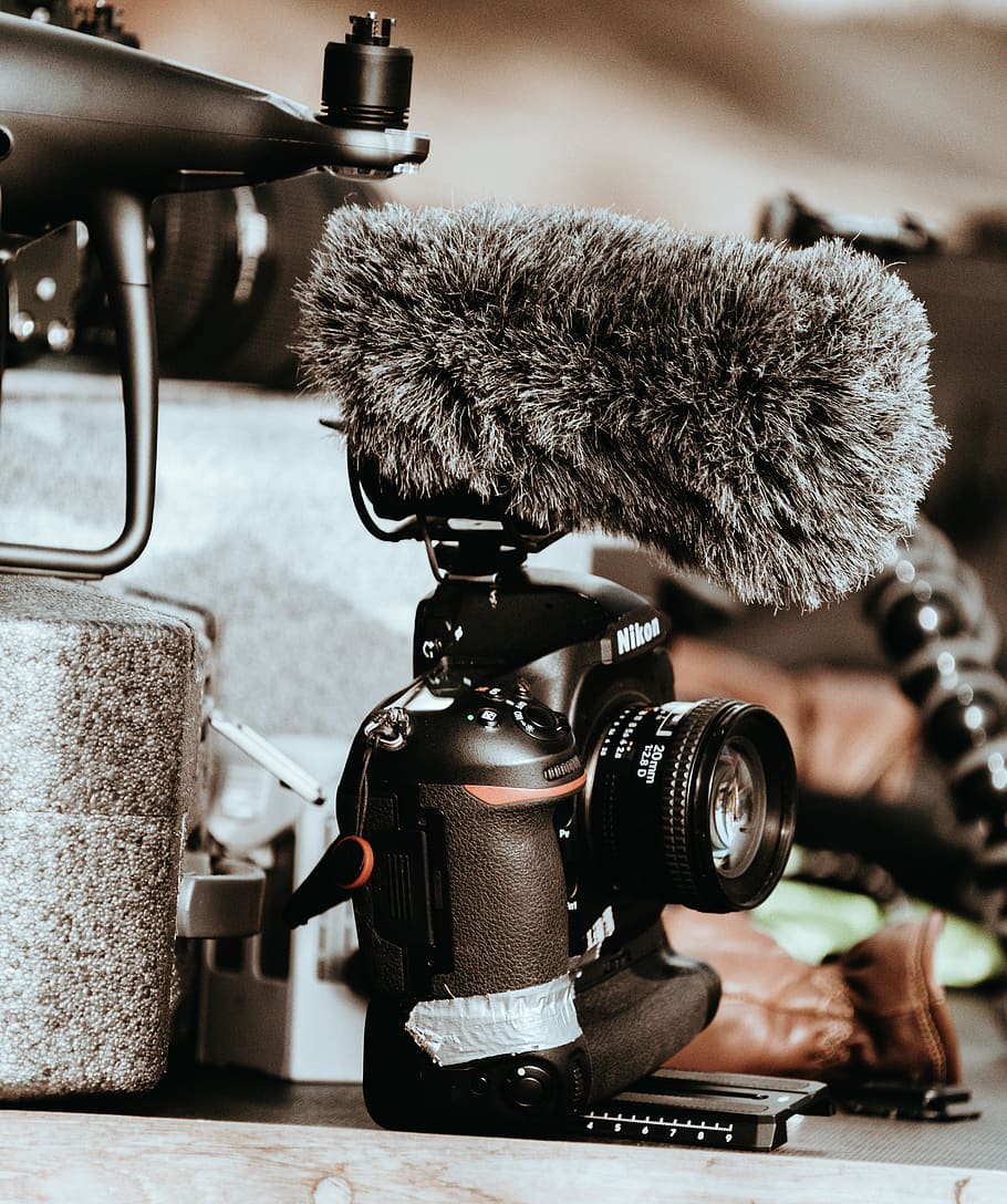 black DSLR camera, no people, camera - photographic equipment HD wallpaper
