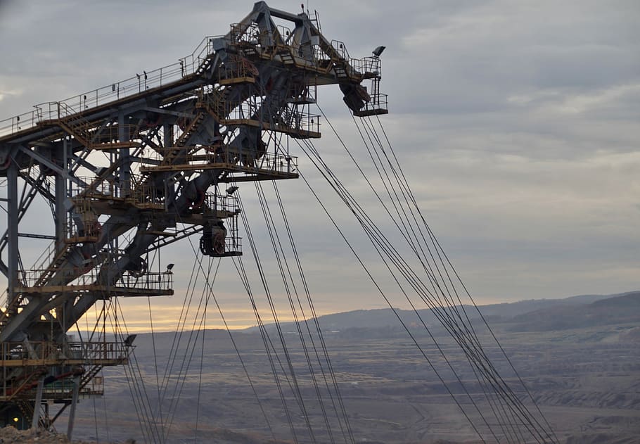 mining, machine, excavator, bucket, extraction, coal, huge HD wallpaper